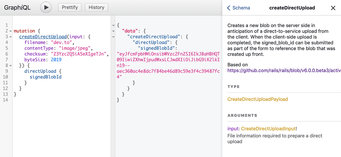 mutation preview in GraphiQL
