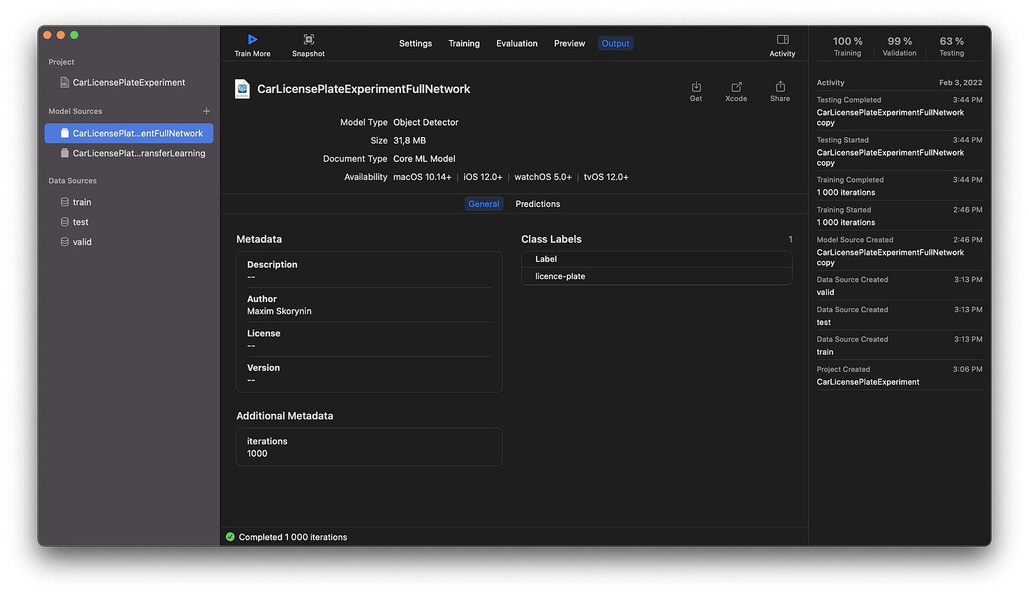 The Core ML flow from data training to app implementation