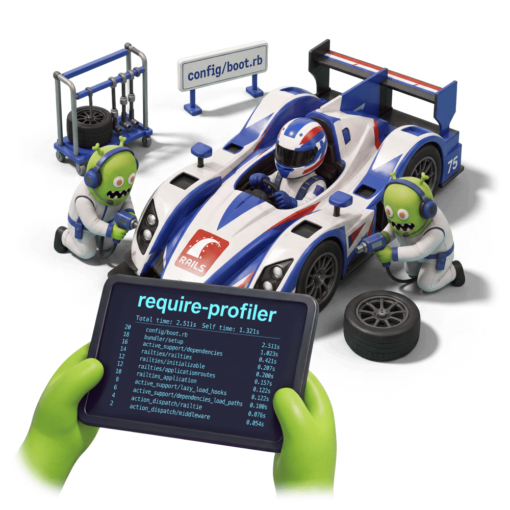 Cover for Get in, human: cut Rails boot time with require-profiler and this guide