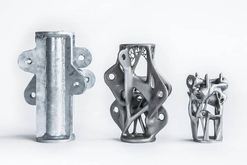 Brackets and struts made by human (left) and Martian looking aka generative (right)