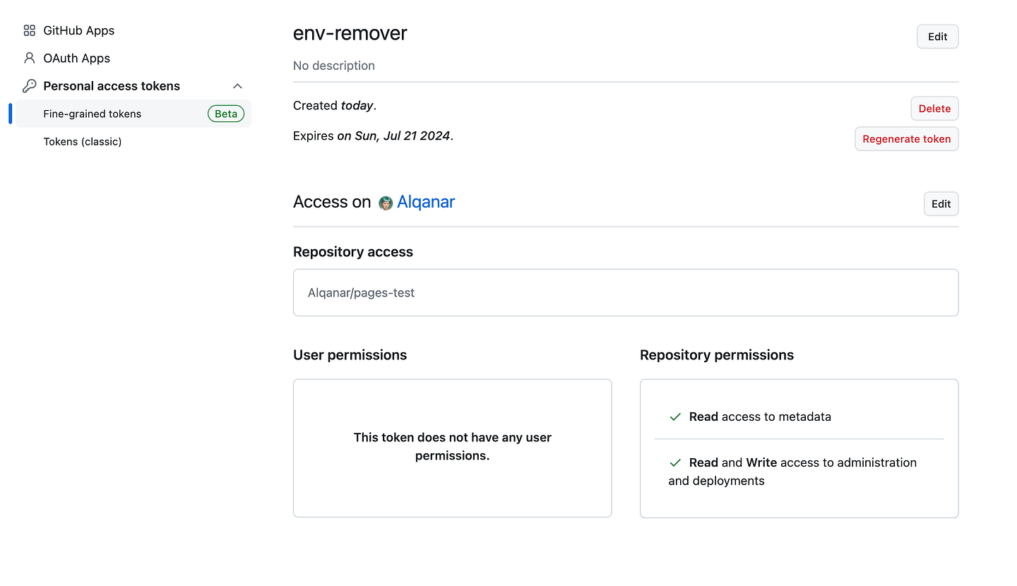 Token permissions