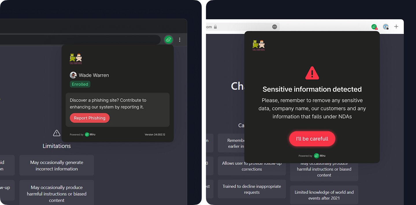 Miru UI showcase
