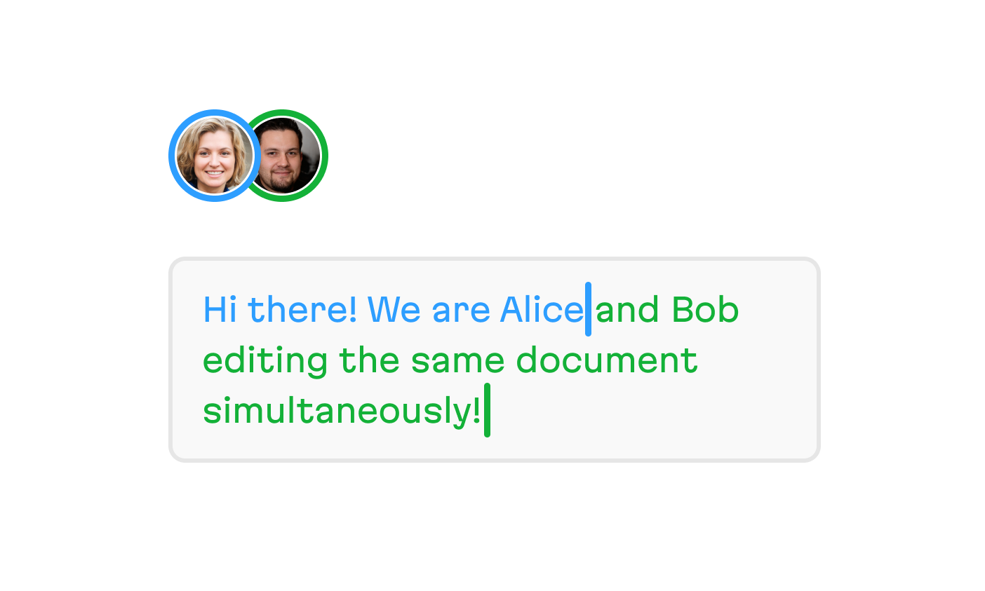 Fully instant and simultaneous collaboration