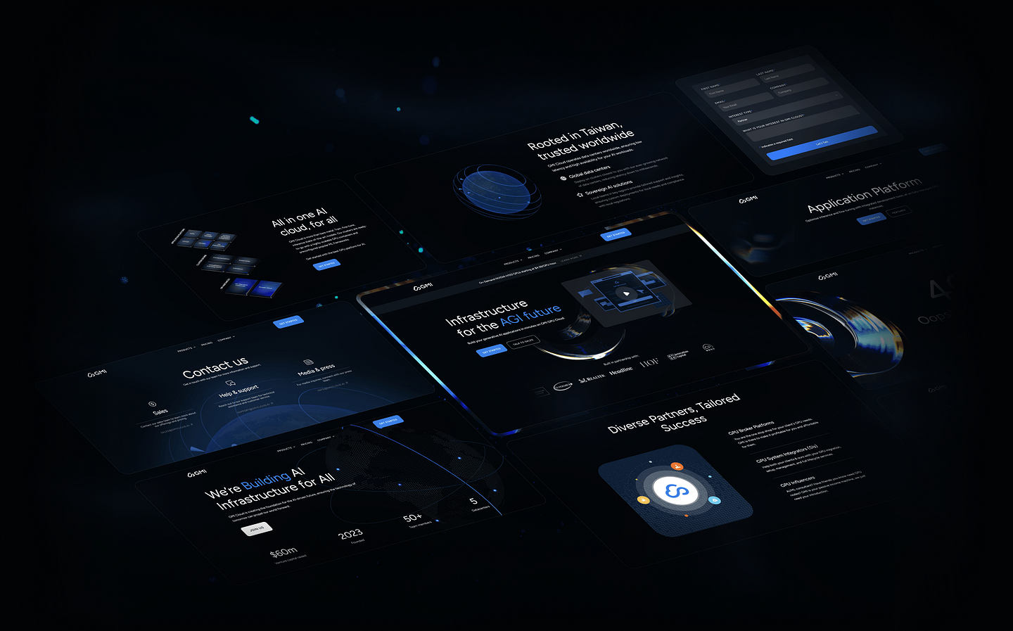 Background for GMI Cloud meets Webflow and speeds ahead in the AI compute race