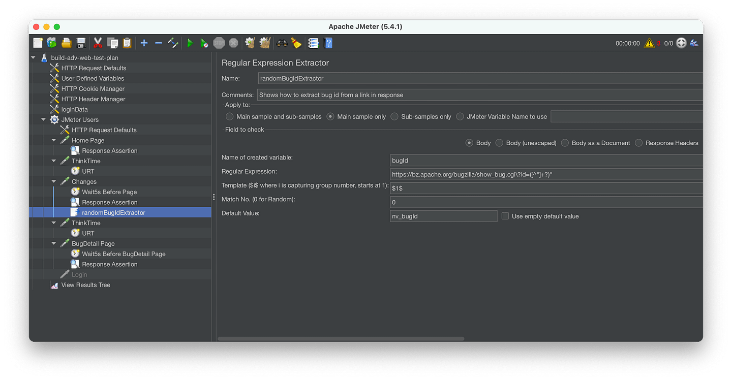 jMeter example