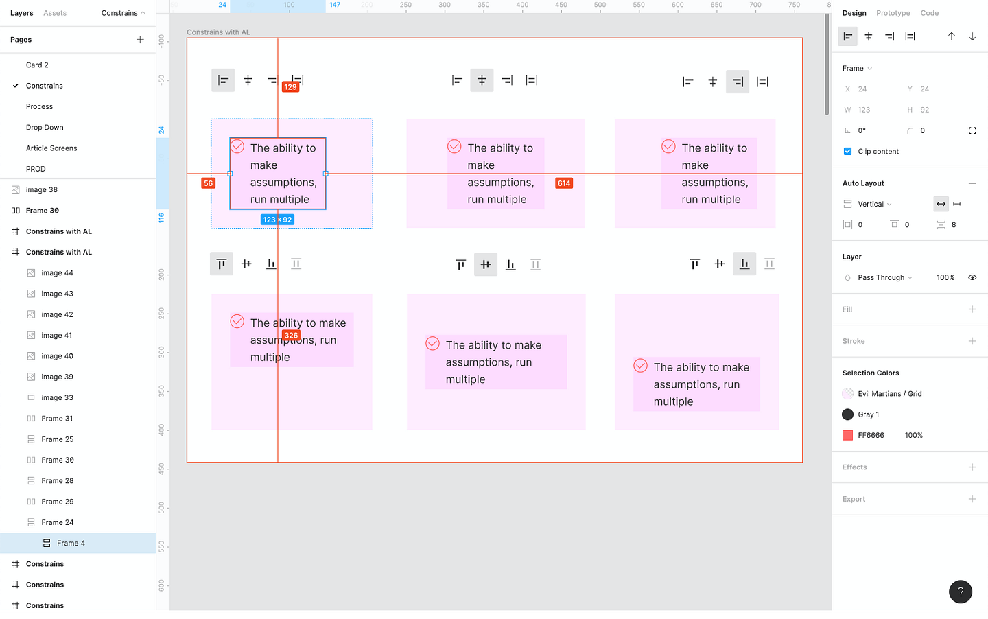 Figma constraint controls