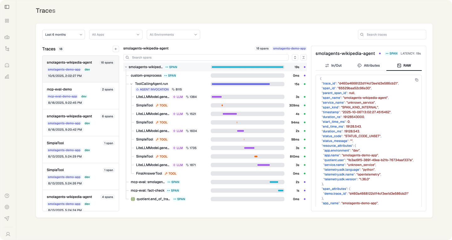 A demo of AgentPrism