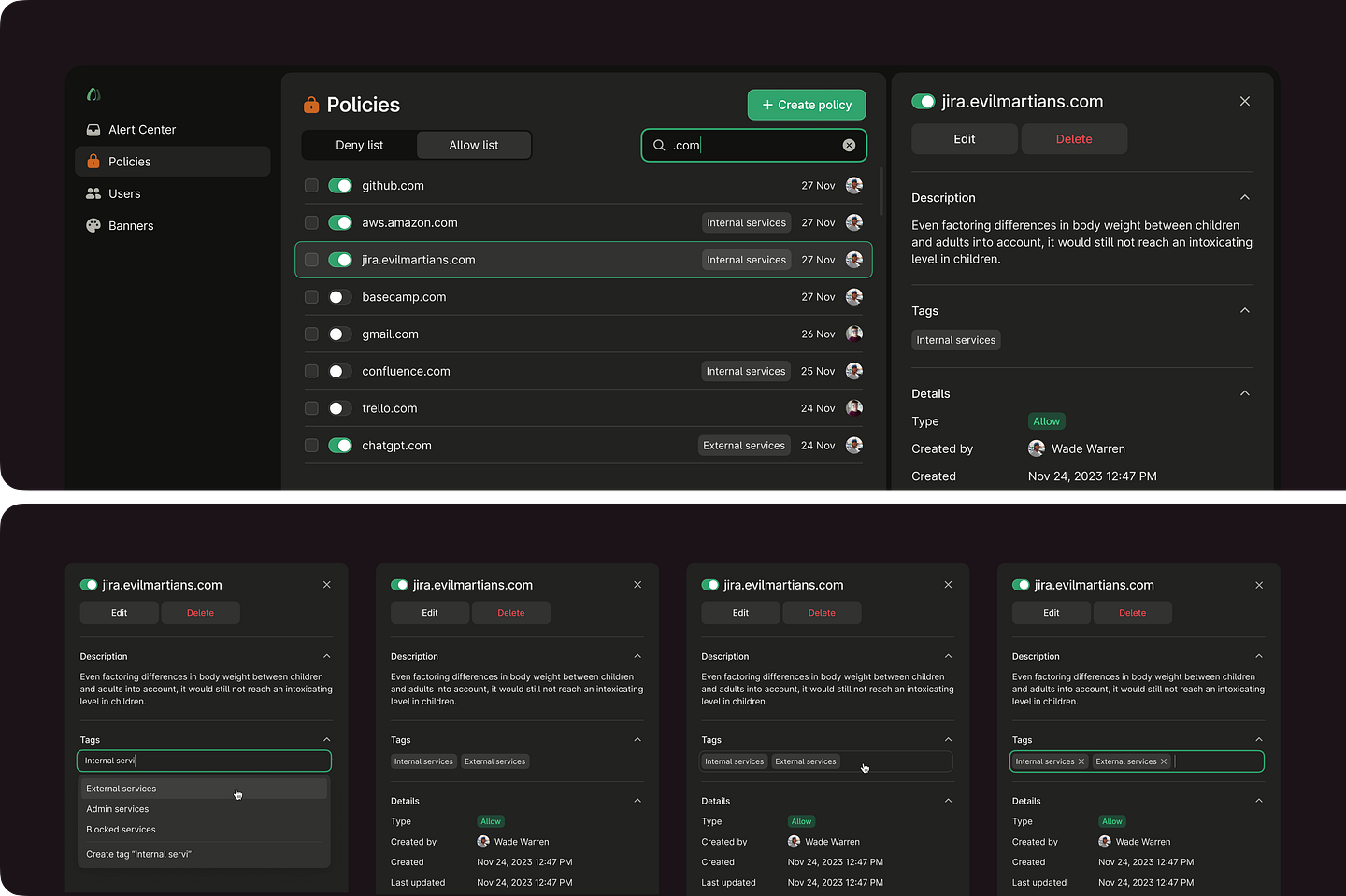 Miru UI showcase