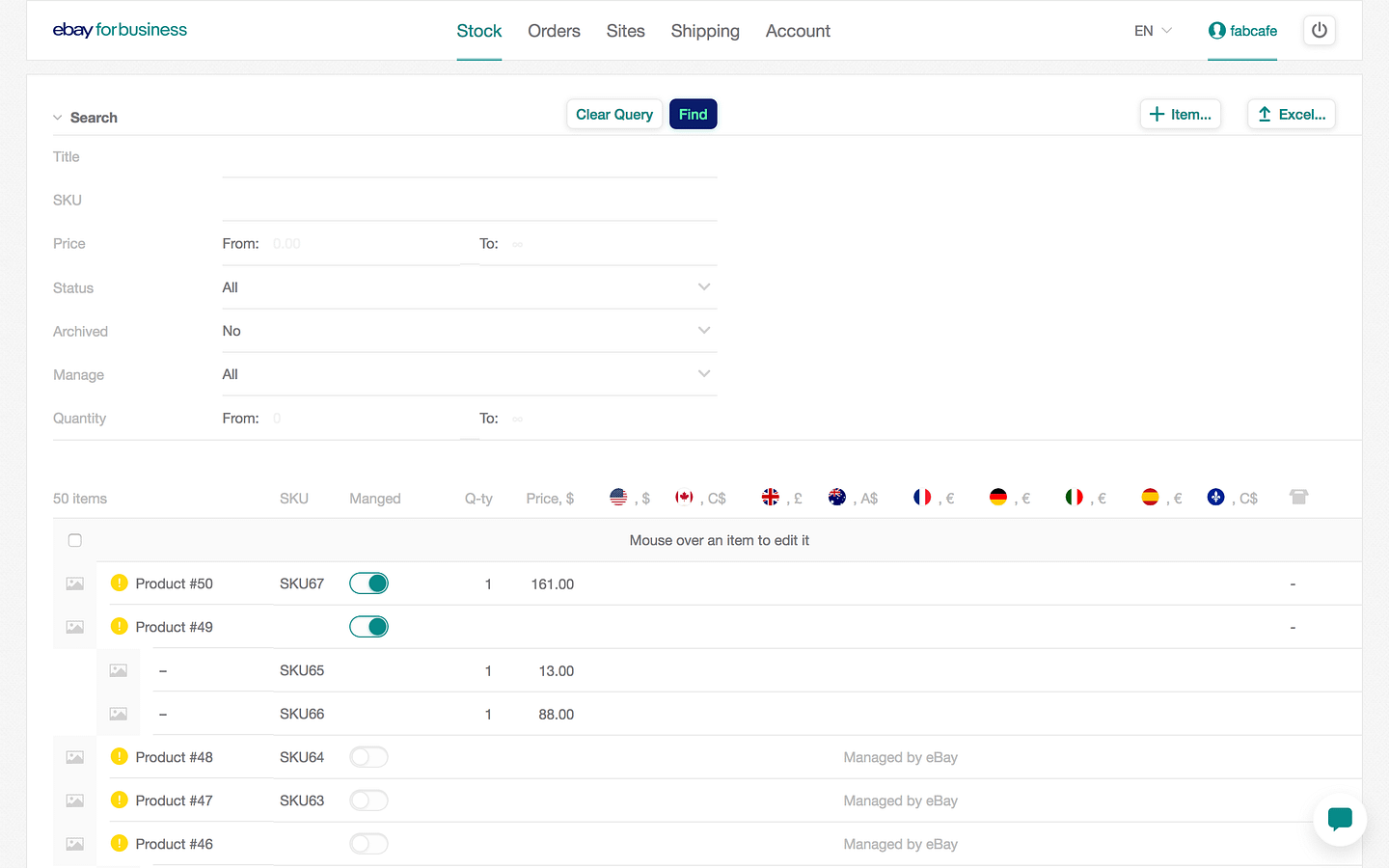 A huge React table