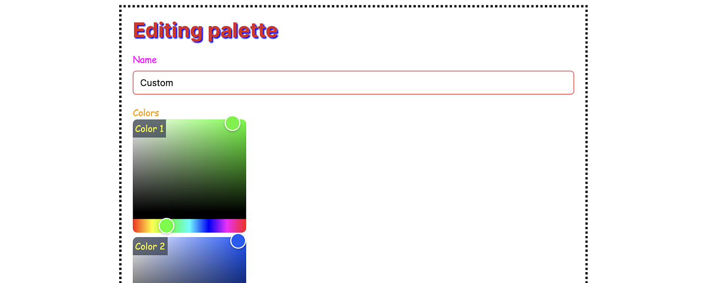 Color picker in action