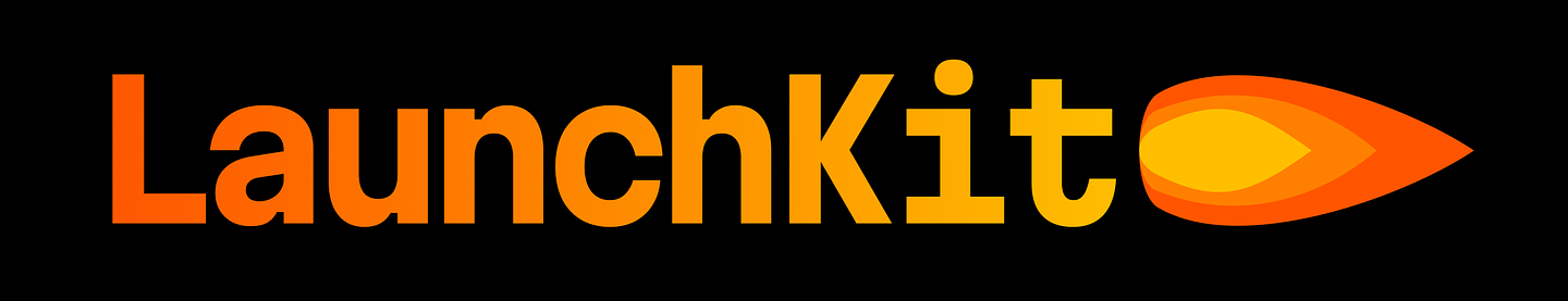 Cover for LaunchKit pitch: devtool landing page template